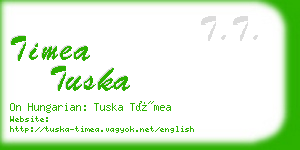 timea tuska business card
